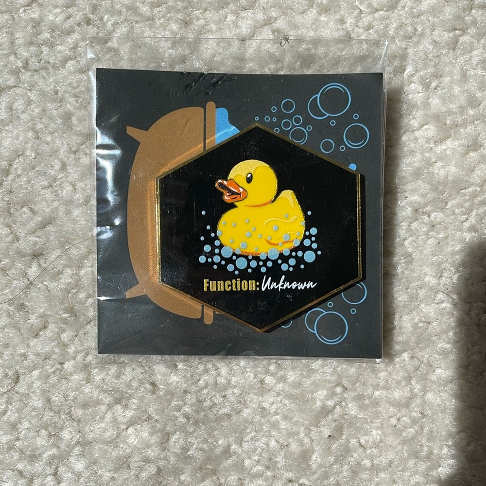 RARE Geek Gear Harry Potter, ‘Function: Unknown’ Yellow Rubber Duck Pin
